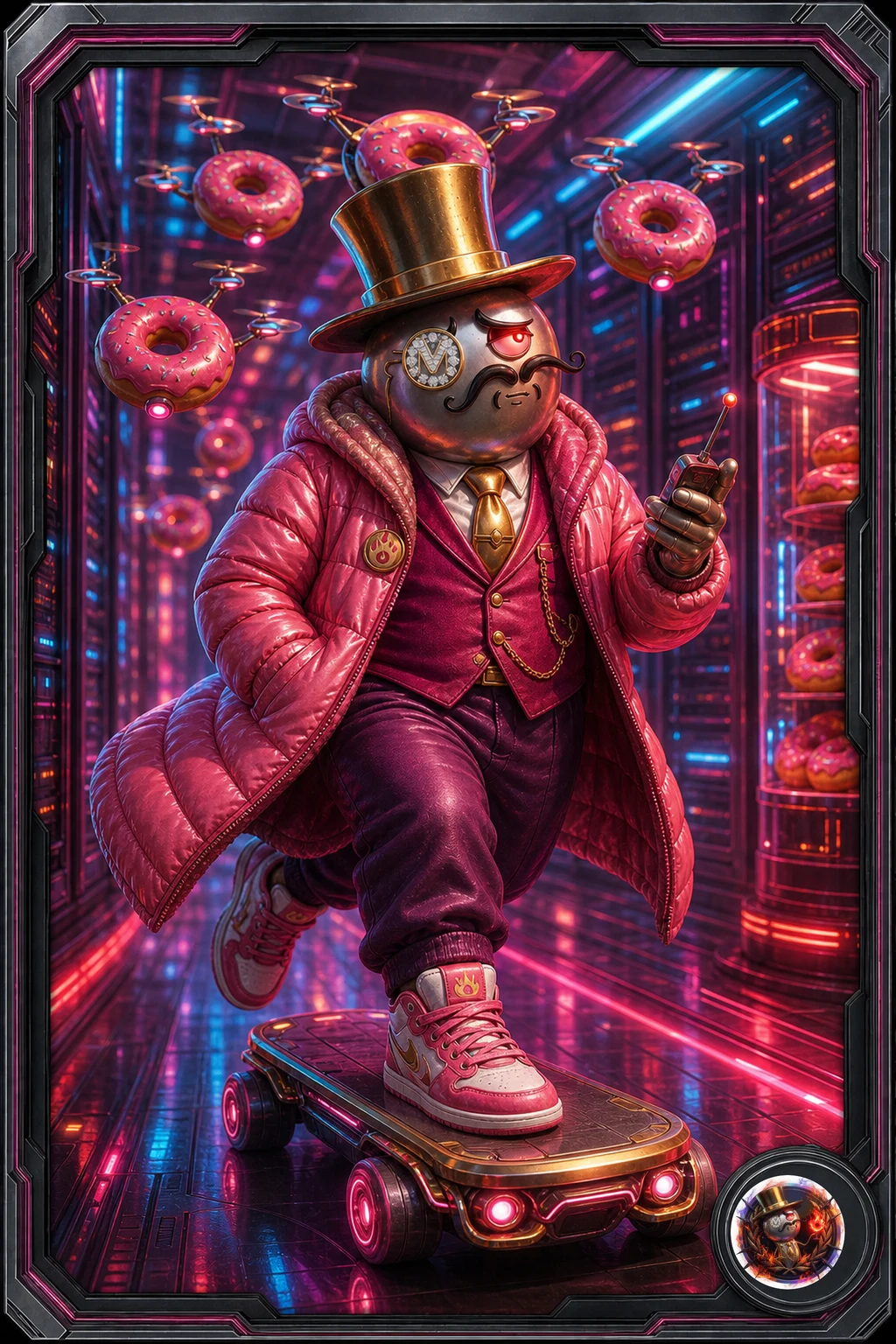 Donut Botnet Boss / 冬甩殭屍網主腦 原創 3D 黑客收藏卡
