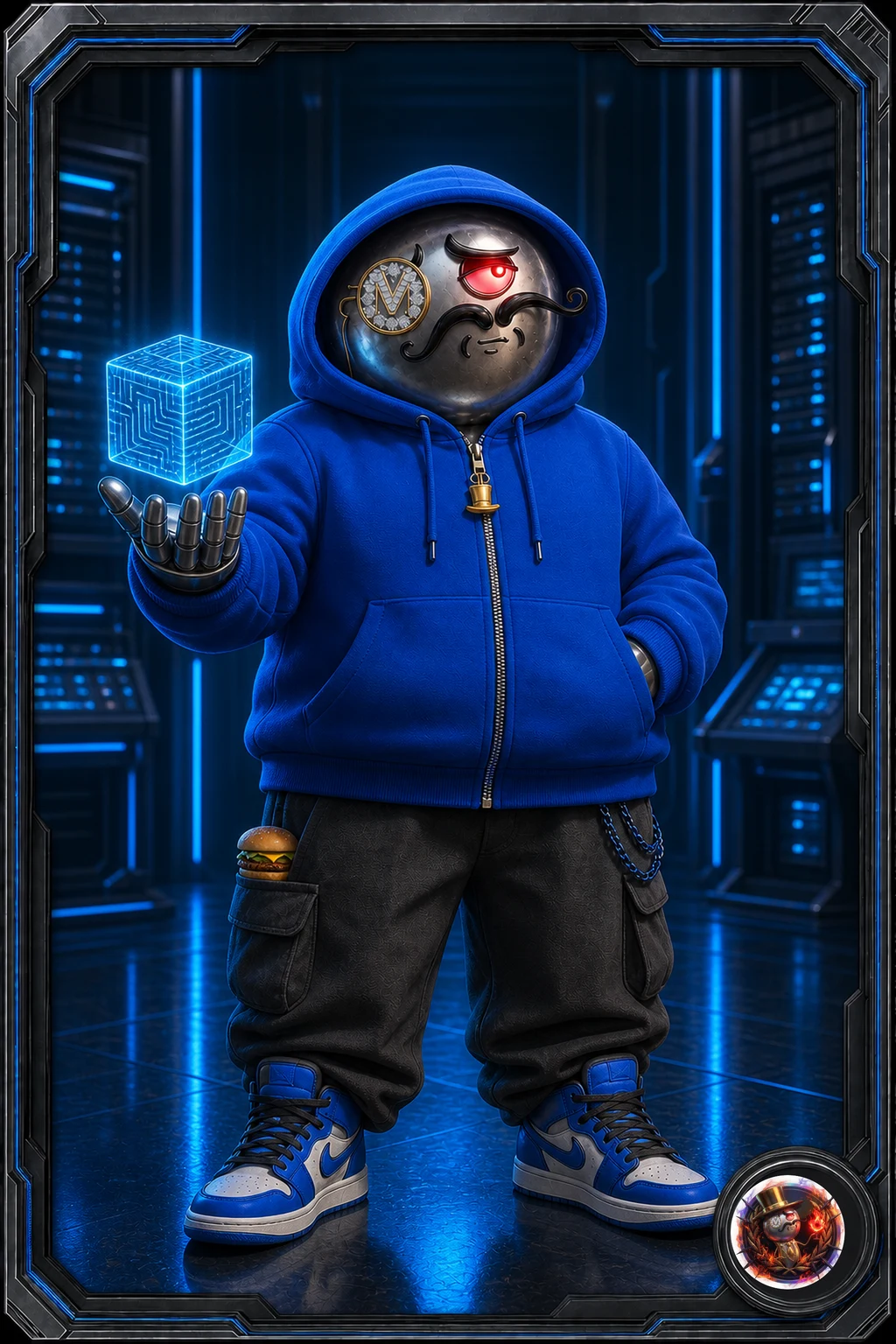 Cobalt Code Cube 原創 3D 黑客收藏卡